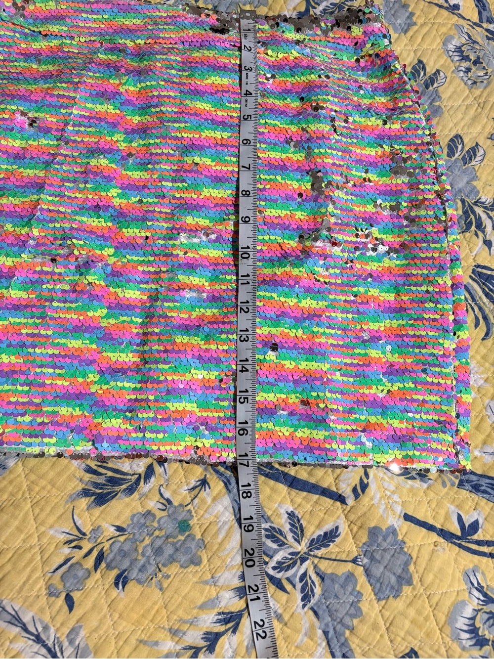 Jess Lea Sequin Mini Skirt in Multicolor Sz. medium - Picture 3 of 8